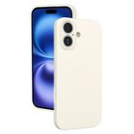 Custodia per telefono in silicone liquido con foro sottile per iPhone 16 (bianca)