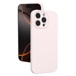 Custodia per telefono in silicone liquido con foro sottile per iPhone 16 Pro Max (rosa)