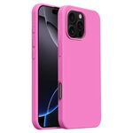 Custodia per telefono Burom Cloud Sensing in silicone liquido ultrasottile a copertura totale per iPhone 16 Pro Max (Rosa cipria)
