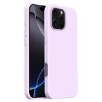 Custodia per iPhone 16 Pro Burom Cloud Sensing in silicone liquido ultrasottile con copertura totale (viola)