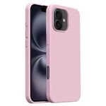 Custodia per iPhone 16 Plus Burom Cloud Sensing in silicone liquido ultrasottile con copertura totale (fiore di ciliegio)