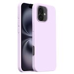 Custodia per iPhone 16 Plus Burom Cloud Sensing in silicone liquido ultrasottile con copertura totale (viola)