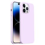 Custodia per iPhone 14 Pro Burom Cloud Sensing in silicone liquido ultrasottile con copertura totale (viola)
