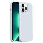 Custodia per iPhone 13 Pro Burom Cloud Sensing in silicone liquido ultrasottile con copertura totale (blu ghiacciaio)