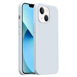 Custodia per iPhone 13 Burom Cloud Sensing in silicone liquido ultrasottile con copertura totale (blu ghiacciaio)