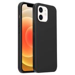 Custodia per iPhone 12 Burom Cloud Sensing in silicone liquido ultrasottile con copertura totale (nero jazz)