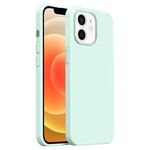 Custodia per iPhone 12 Burom Cloud Sensing in silicone liquido ultrasottile con copertura totale (verde mambo)