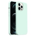 Custodia per iPhone 12 Pro Max Burom Cloud Sensing in silicone liquido ultrasottile con copertura totale (verde mambo)