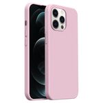 Custodia per iPhone 12 Pro Max Burom Cloud Sensing in silicone liquido ultrasottile con copertura totale (fiore di ciliegio)