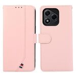 Custodia per telefono in pelle con trama delicata e RFID ABEEL per Honor 400 Lite (rosa)