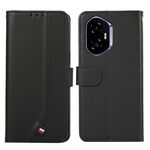 Custodia per telefono in pelle con trama delicata e RFID ABEEL per Honor 400 (nera)