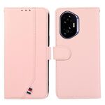 Custodia per telefono in pelle con trama delicata e RFID per Honor 400 ABEEL (rosa)
