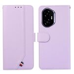 Custodia per telefono in pelle con cuciture RFID ABEEL per Honor 400 (viola)