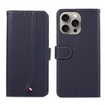 Custodia per telefono in pelle con texture delicata e inserti RFID ABEEL per iPhone 12 Pro Max (blu)