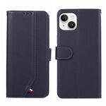 Custodia per telefono in pelle con trama delicata e RFID ABEEL per iPhone 13 (blu)