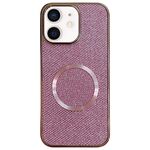 Custodia per iPhone 11 in PC galvanico con glitter e MagSafe (rosa)
