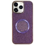 Custodia per iPhone 11 Pro in PC galvanico con glitter e MagSafe (viola)