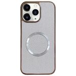 Custodia per telefono MagSafe con rivestimento galvanico in PC glitterato per iPhone 11 Pro (bianca)