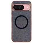 Custodia per telefono MagSafe con rivestimento galvanico in PC glitterato per Google Pixel 9/9 Pro (nero)