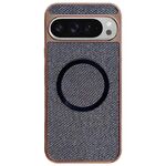 Custodia per telefono MagSafe con rivestimento galvanico in PC glitterato per Google Pixel 9 Pro XL (nero)