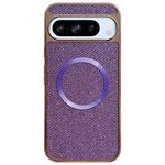 Custodia per telefono MagSafe con rivestimento galvanico in PC glitterato per Google Pixel 8 Pro (viola)