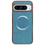 Custodia per telefono MagSafe con rivestimento galvanico in PC glitterato per Google Pixel 8 Pro (blu)