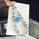 Catena per cellulare con ciondolo a forma di nuvola fosforescente (blu)