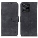 Custodia a libro in pelle con texture retrò KHAZNEH per Honor 400 Lite (nera)