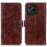 Custodia a libro in pelle con texture Crazy Horse per Honor 400 Lite (marrone)