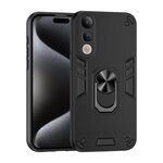 Custodia antiurto in metallo con anello per telefono vivo V50 Lite 5G (nera)