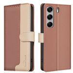 Custodia antifurto RFID in pelle per Tecno Camon 40 (marrone)