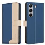 Custodia antifurto RFID in pelle con colori coordinati per Tecno Camon 40 Pro 5G (blu)