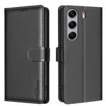 Custodia antifurto in pelle con texture Litchi per Tecno Camon 40 RFID (nera)