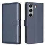 Custodia antifurto in pelle con texture Litchi per Tecno Camon 40 RFID (blu)