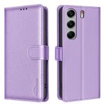 Custodia in pelle antifurto con texture Litchi e protezione RFID per Tecno Camon 40 Pro 5G (viola)