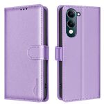 Custodia antifurto in pelle con texture Litchi per vivo Y29S 5G (viola)
