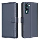 Custodia antifurto in pelle con texture Litchi per vivo Y29S 5G (blu)