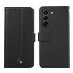 Custodia per telefono in pelle con trama delicata e RFID ABEEL per Samsung Galaxy S21 FE 5G (nera)