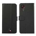 Custodia per telefono in pelle con trama delicata e RFID ABEEL per Samsung Galaxy XCover 5 (nera)