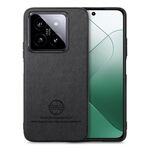 Custodia in similpelle con retro in tessuto twill per Xiaomi 14T (nera)