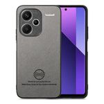 Custodia in similpelle con retro in tessuto twill per Redmi Note 13 Pro+ (grigio)