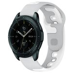 Per Samsung Galaxy Watch 42mm 20mm cinturino in silicone bicolore (grigio + bianco)