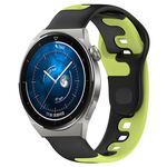 Per Huawei Watch GT3 Pro 43mm 20mm cinturino in silicone bicolore (nero + verde)