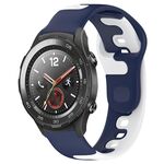 Per Huawei Watch 2 cinturino in silicone bicolore da 20 mm (blu + bianco)