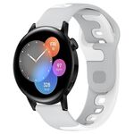 Per Huawei Watch 3 cinturino in silicone bicolore da 22 mm (grigio + bianco)