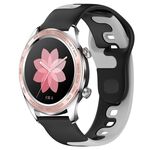 Per Honor Watch Dream 22mm cinturino in silicone bicolore (nero + grigio)