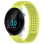 Per cinturino in silicone traspirante con punti 3D per Garmin Forerunner 55, fori da 20 mm (verde lime)