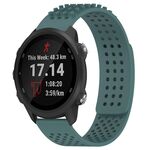 Per Garmin Forerunner 245 Music, cinturino in silicone traspirante con punti 3D, fori da 20 mm (verde oliva)