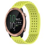 Cinturino per orologio in silicone traspirante con punti 3D per Garmin Forerunner 645 Music, fori da 20 mm (verde lime)