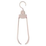 Appendiabiti pieghevole da viaggio in plastica per vestiti portatili, stendibiancheria senza traccia di spalle larghe (albicocca)